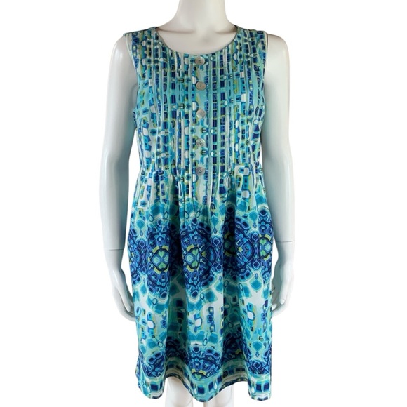 Rabbit Rabbit Rabbit Petite 100% cotton sleeveless dress size 10 - Picture 5 of 15